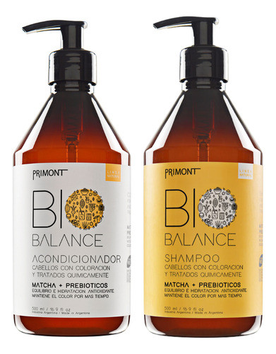 Primont Bio Balance Matcha Shampoo + Acondicionador 500ml 0