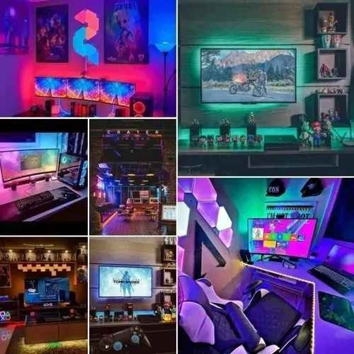 Barra Luz Led Rgb 50 Cm Gamer Control Fuente 12v Multicolor 1