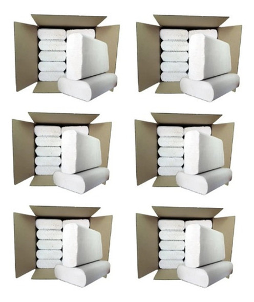 Toallas Intercaladas Papel Blancas Premium 20x24 2500u X6 0