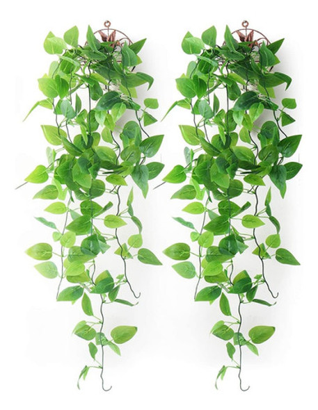 Mocoosy Paquete 2 Plantas Colgantes Artificiales Interiores 0 Mocoosy Paquete 2 Plantas Colgantes Artificiales Interiores 0