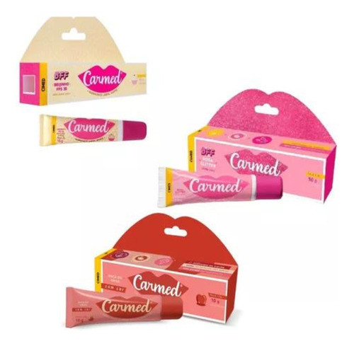 Kit 3 Carmed Bff Glitter + Bff Beijinho + Maça Do Amor 10g 0
