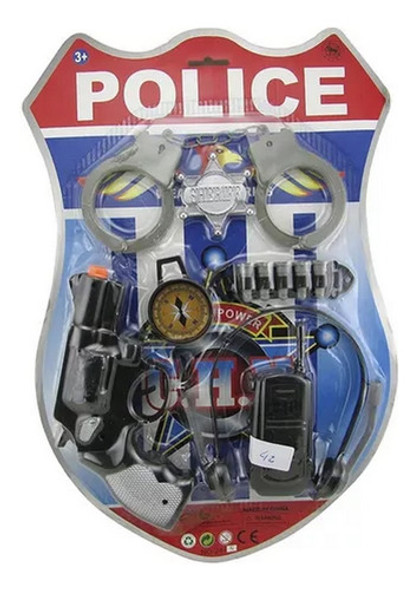Set De Policia Pistola Esposas Handy  Brujula Ploppy 367017 0