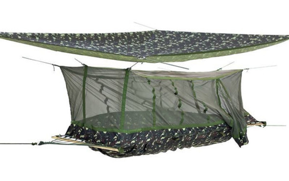 Rede Com Mosqueteiro Teto Impermeável Selva Camping Conforto 0