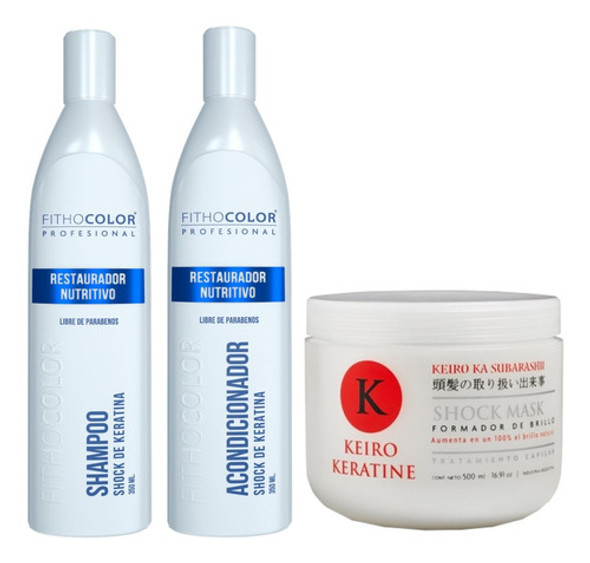 Fithocolor Kit Restaurador Nutritivo Shampoo+acond+máscara 0
