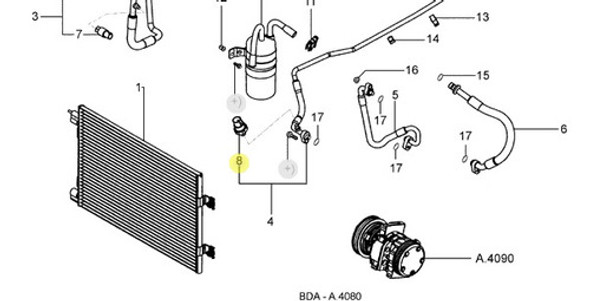 Presostato Aire Acondicionado Ford Ka 08/ Ford Fiesta 02/14 1