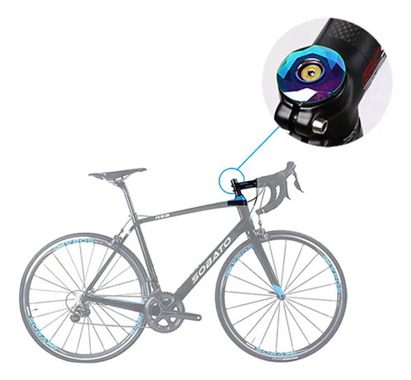 Tornillo De Expansión Bicicleta Aluminio/acero Color Titanio 1