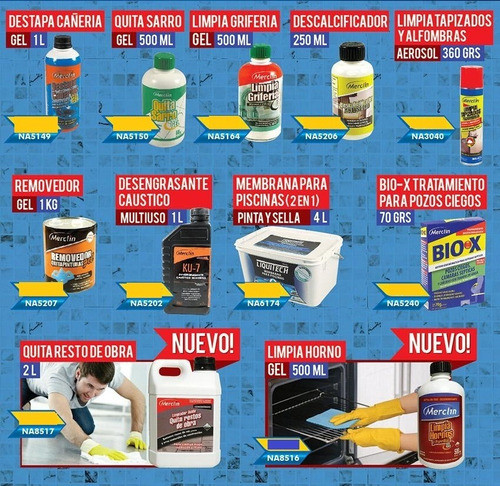 Quita Sarro En Gel Merclin 1/2l Pack X3  Na5150 Oportunidad! 1
