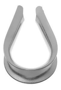 Kit 5 Sapatilhas 1/8 Pol (3,2mm) Inox Anilha P/ Cabo De Aço 1