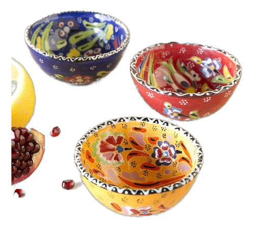 Cuencos De Dedo Turcos Artesanales, Juego De 3 0