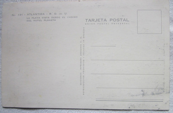 Antigua Postal Atlantida Hotel Planeta Playa 1