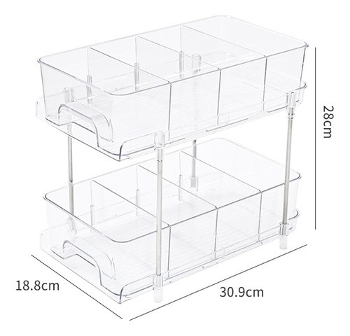 Organizador De Armário Deslizante, Bandeja 30,9x18,8x28cm 1