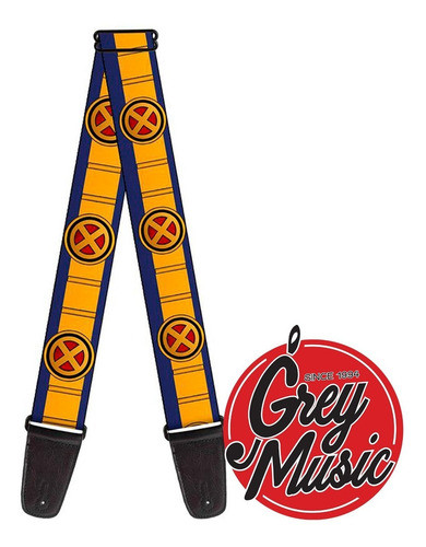 Correa Guitarra Bajo Buckle Down Gswxm040 X-men Azulamarillo 0