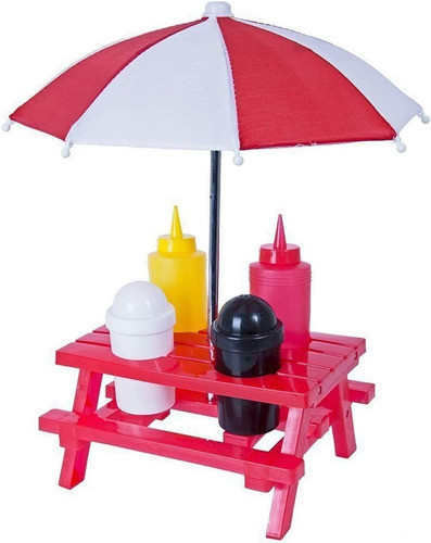 Set De Condimentos Condimentero 6 Piezas Mesa Sombrilla 0