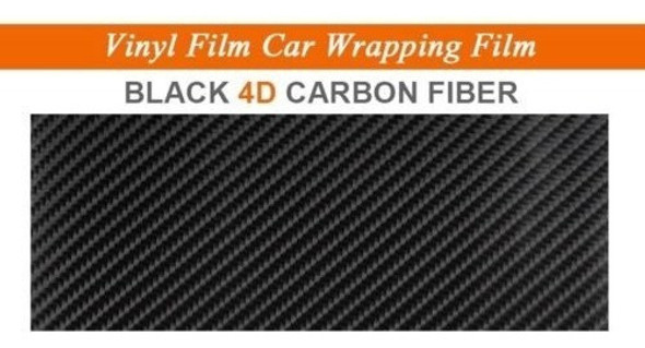 8  X 60  4d Negro Carbono Fibra Vinilo Flim Envoltura Etique 1