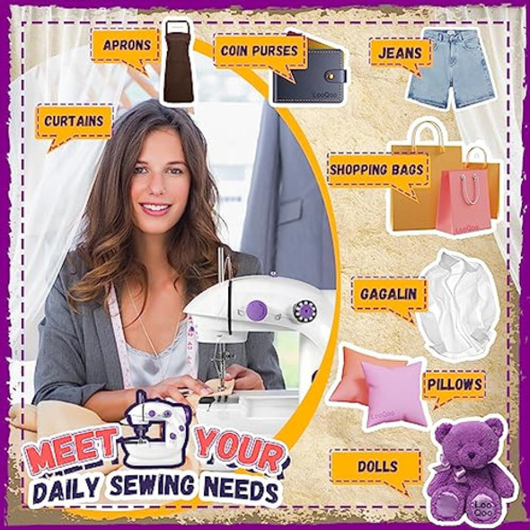 Máquina De Coser Portátil Con Mesa De Extensión Y 1