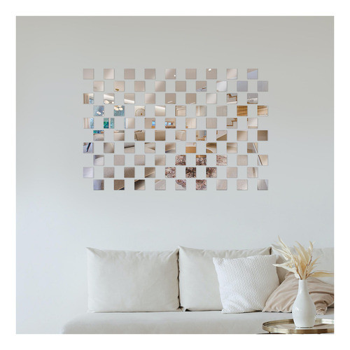 Kit 100 Espelhos Acrlico Decorativo - 2,74cm X 2,96cm 1