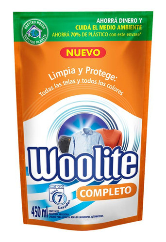 Pack X 3 Unid Detergente  Maquina Dp 450 Cc Woolite Pro 0