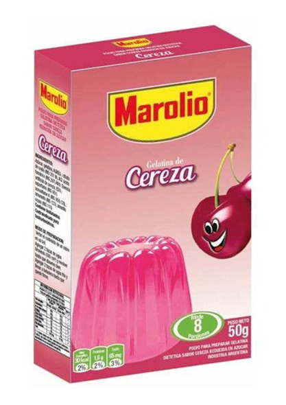 Pack X 3 Unid Gelatina  Cereza 50 Gr Marolio Gelatinas 0
