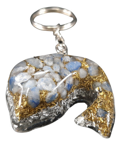 Orgonita Llavero Delfin Cuarzo Azul 0