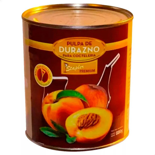 Pulpa De Durazno Stapler Premium Coctelería - X6 Latas 1