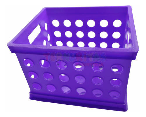 Cubo Box Canasta Plástico Apilable Colorido Organizador Ap 1