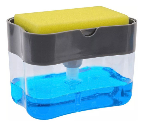 Dispenser Detergente Esponja Jabon 2 En 1 Cocina Lavaplatos 0