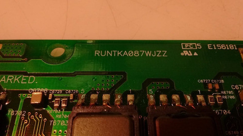Placa Fuente Inverter Sharp Lc-20b6u-sm Runtka087wjzz Gtía! 1