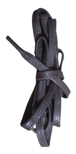 01par Cadarço Chato Encerado Tênis Botas 1,60cm Marrom 0