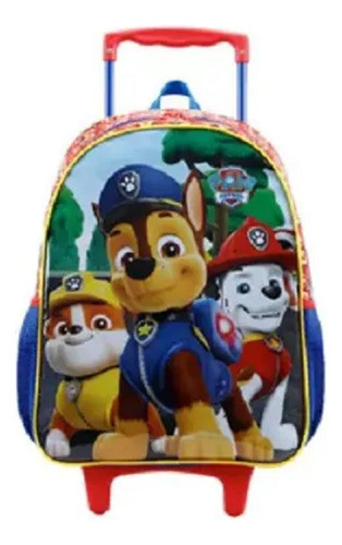 Mochila De Rodinhas Pequena Patrulha Canina Original 0