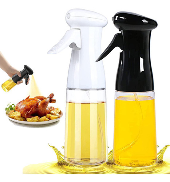2 Pulverizador Aceite Vidrio Boca Ancha Fácil Recarga Cocina 0