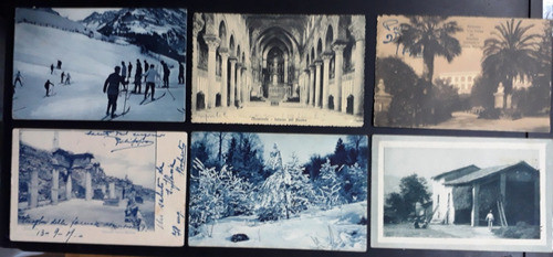 Lote 6 Antiguas Postales De Italia (1912) Circuladas 0