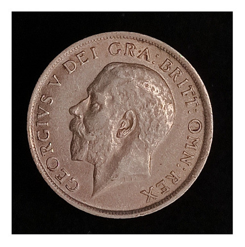 Gran Bretaña 1 Shilling 1919 Plata 900 Excelente Km 816 1