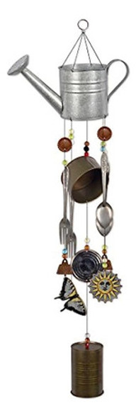 Puesta Del Sol Vista Diseños 92556 Regadera Metal Wind Chime 0