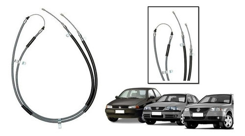 Cable Freno Mano Doble Vw Gol Ab9 3 Gen. 2975mm 1