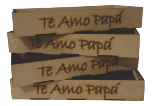 Bandejas Con Frase Mdf 3mm X 10 Unidades 0