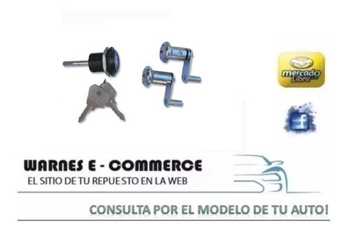 Kit Cilindro Puerta Juego + Baul Peugeot 504 Misma Llave 1