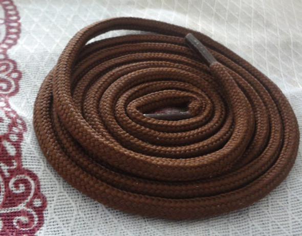 Par Cadarço Redondo Coturno 1 Metro Marrom Poliéster 1