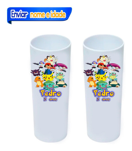 Kit 15 Copos Personalizados Nome E Iidade 0