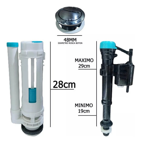 Repuesto Mochila Doble Boton Descarga Deposito Piazza B0007 1