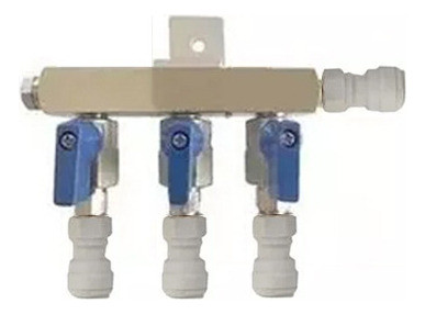 Regua Manifold Regulador 3 Vias Chopp Com Engate Rápido 0