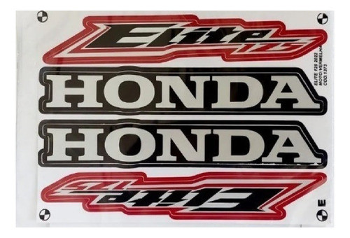 Jogo Adesivo Faixa Tampa Honda Elite 125 2022 Vermelha 0