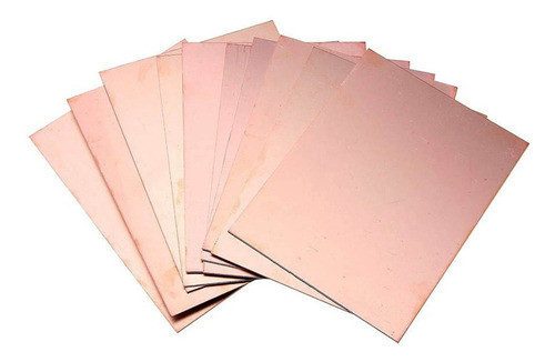 Placa Virgen Fr4 Fibra Vidrio Doble Faz Pcb 10x5cm X10u 0