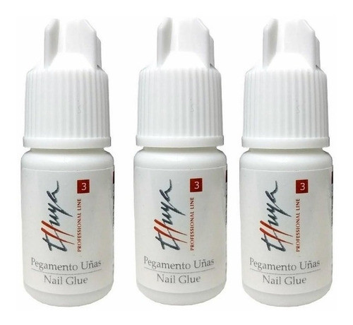 Pack 3 Glue / Pegamento De Uñas Tips Esculpidas X 3gr. Thuya 0
