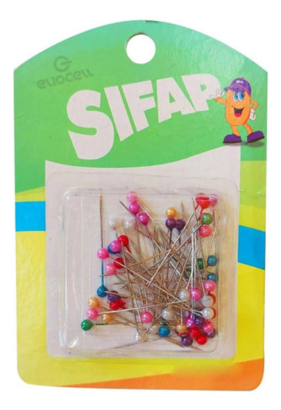Alfiler Cabeza Plastica Varios Colores 0
