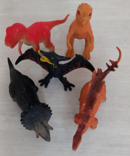 Dinosaurios Set X 5 Chicos Variados Juguete Usados 1