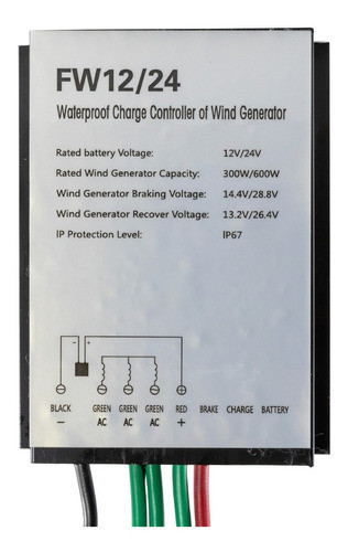 Controlador De Tension Carga Para Aerogeneradores 12/24v 600 0