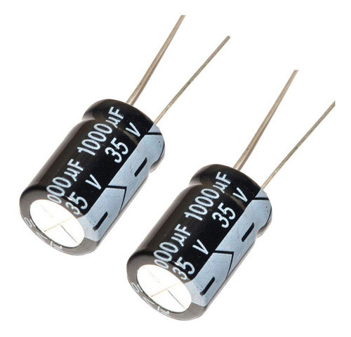 Capacitor Electrolítico 1000uf 35v 13x21mm Pack X5 Unidades 0