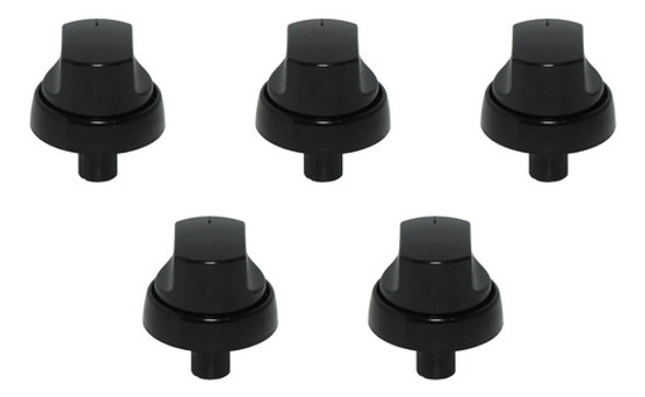 Juego De 5 Perillas Cocina Escorial Negras Pr 0
