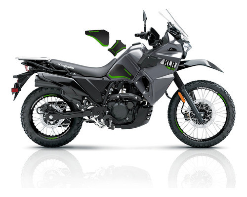 Protector De Tanque Klr 650 Fibra De Carbono Bicapa + Verde 1