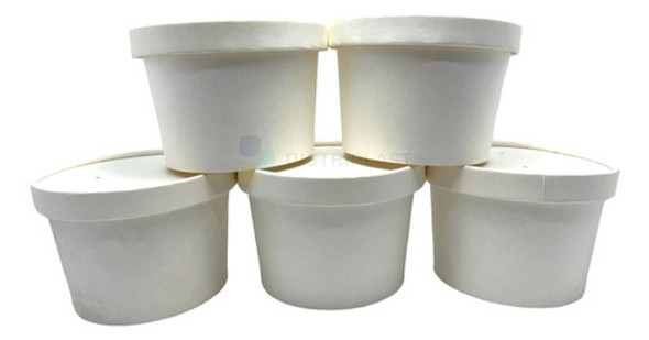 Pote Polipapel Envase Descartable 500cc, Helado, Sopa X10uni 1